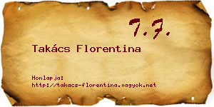 Takács Florentina névjegykártya