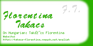 florentina takacs business card